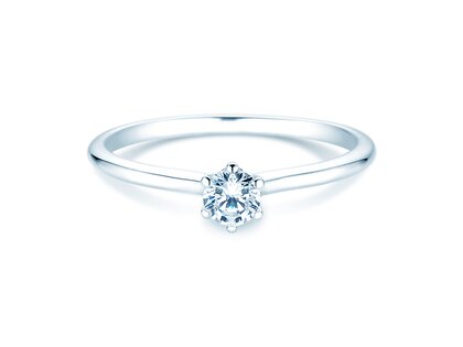 Engagement ring Royal in 14K white gold with diamond 0.30ct G/SI