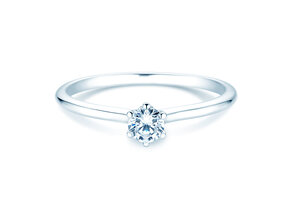 Engagement ring Royal in 14K white gold with diamond 0.30ct G/SI