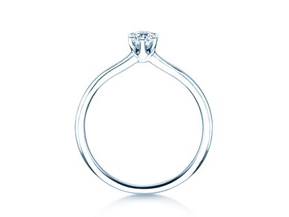 Engagement ring Royal in 14K white gold with diamond 0.30ct G/SI