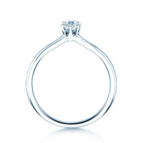 Engagement ring Royal in 14K white gold with diamond 0.30ct G/SI