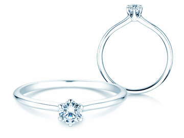 Engagement ring Royal in 14K white gold with diamond 0.25ct G/SI
