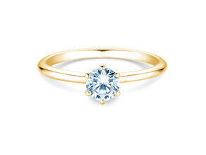 Engagement ring Royal in 9K yellow gold with lab-grown diamond 0.50ct E/VS