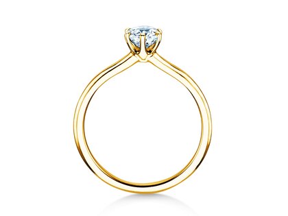 Engagement ring Royal in 9K yellow gold with lab-grown diamond 0.50ct E/VS