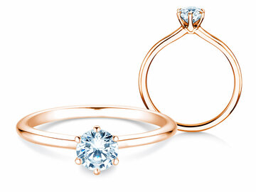 Engagement ring Royal in 9K white gold with diamond 0.50ct H/SI