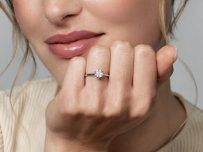 Engagement ring Royal in 9K white gold with diamond 1.00ct G/SI