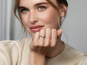 Engagement ring Royal in 9K white gold with diamond 1.00ct G/SI