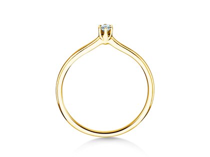 Engagement ring Royal in 14K yellow gold with diamond 0.05ct H/SI
