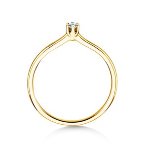 Engagement ring Royal in 14K yellow gold with diamond 0.05ct H/SI