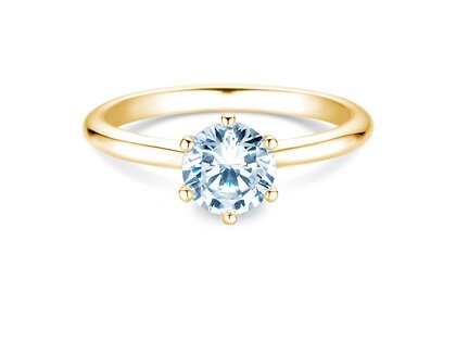 Engagement ring Royal in 14K yellow gold with lab-grown diamond 1.50ct D/IF