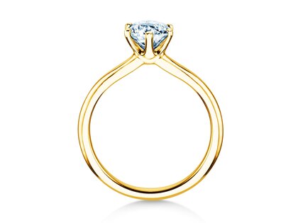 Engagement ring Royal in 14K yellow gold with lab-grown diamond 1.50ct D/IF
