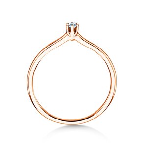 Engagement ring Royal in 9K rosé gold with diamond 0.05ct H/SI