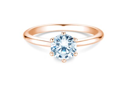 Engagement ring Royal in 9K rosé gold with diamond 1.00ct H/SI