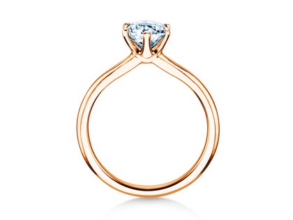 Engagement ring Royal in 9K rosé gold with diamond 1.00ct H/SI