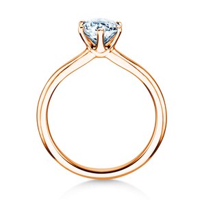 Engagement ring Royal in 9K rosé gold with diamond 1.00ct H/SI