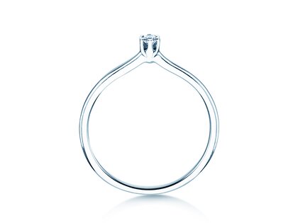 Engagement ring Royal in 14K white gold with diamond 0.05ct H/SI
