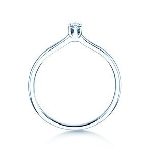 Engagement ring Royal in 14K white gold with diamond 0.05ct H/SI