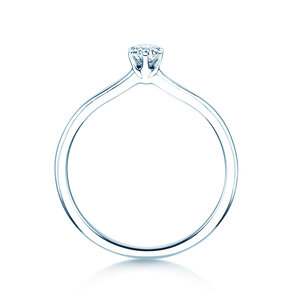 Engagement ring Royal in 9K white gold with diamond 0.15ct H/SI