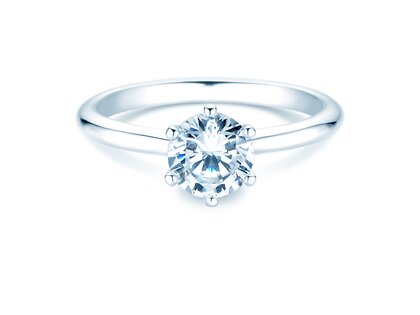 Engagement ring Royal in 18K white gold with lab-grown diamond 2.00ct D/IF