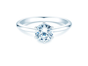 Engagement ring Royal in 18K white gold with lab-grown diamond 2.00ct D/IF