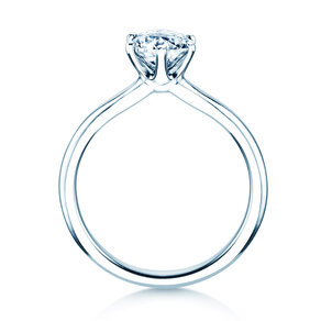 Engagement ring Royal in 18K white gold with lab-grown diamond 2.00ct D/IF