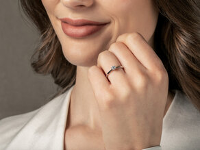 Engagement ring Royal in 14K yellow gold with diamond 0.30ct G/SI