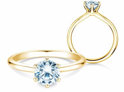 Engagement ring Royal in 14K yellow gold with diamond 1.00ct G/SI