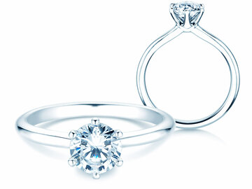 Engagement ring Royal in 14K white gold with diamond 1.00ct G/SI