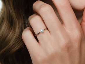 Engagement ring Spirit in 18K white gold with diamond 0.30ct G/SI