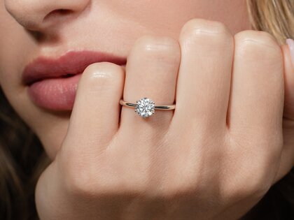 Engagement ring Spirit in 9K yellow gold with diamond 1.00ct H/SI