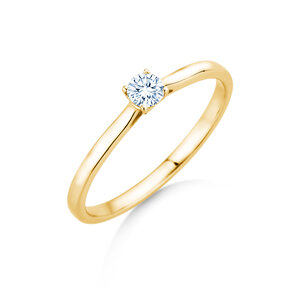 Engagement ring Surprise in 9K yellow gold with lab-grown diamond 0.15ct E/VS