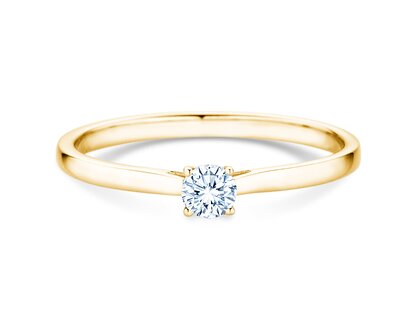 Engagement ring Surprise in 9K yellow gold with lab-grown diamond 0.15ct E/VS