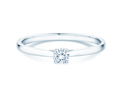 Engagement ring Surprise in silver 925/- with lab-grown diamond 0.15ct E/VS