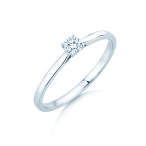 Engagement ring Surprise in silver 925/- with lab-grown diamond 0.15ct E/VS