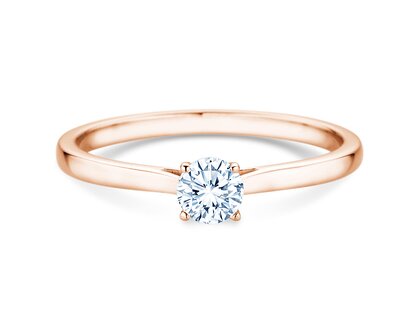 Engagement ring Surprise in 18K rosé gold with lab-grown diamond 0.25ct E/VS