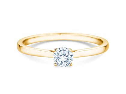 Engagement ring Surprise in 18K yellow gold with lab-grown diamond 0.25ct E/VS