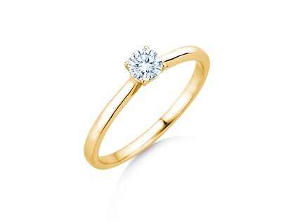 Engagement ring Surprise in 18K yellow gold with lab-grown diamond 0.25ct E/VS