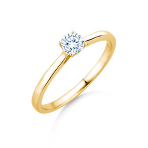 Engagement ring Surprise in 18K yellow gold with lab-grown diamond 0.25ct E/VS