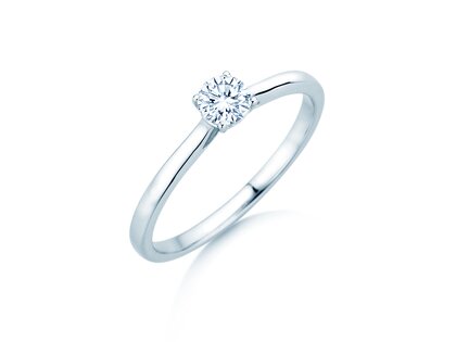 Engagement ring Surprise in 9K white gold with lab-grown diamond 0.25ct E/VS