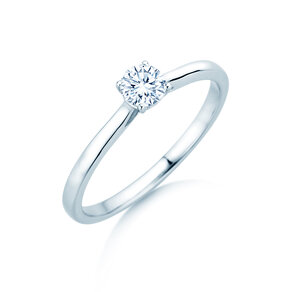 Engagement ring Surprise in 9K white gold with lab-grown diamond 0.25ct E/VS