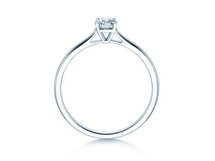 Engagement ring Surprise in 9K white gold with lab-grown diamond 0.25ct E/VS