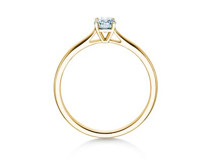 Engagement ring Surprise in 18K yellow gold with lab-grown diamond 0.25ct E/VS