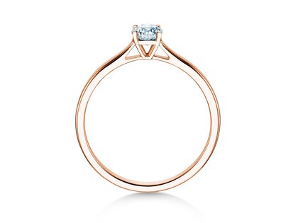 Engagement ring Surprise in 18K rosé gold with lab-grown diamond 0.25ct E/VS