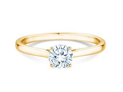 Engagement ring Surprise in 14K yellow gold with lab-grown diamond 0.50ct E/VS