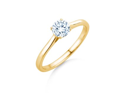 Engagement ring Surprise in 14K yellow gold with lab-grown diamond 0.50ct E/VS