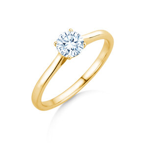 Engagement ring Surprise in 14K yellow gold with lab-grown diamond 0.50ct E/VS