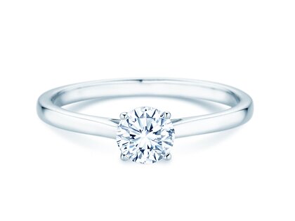 Engagement ring Surprise in 9K white gold with lab-grown diamond 0.50ct E/VS