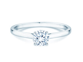 Engagement ring Surprise in 9K white gold with lab-grown diamond 0.50ct E/VS