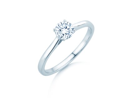Engagement ring Surprise in 9K white gold with lab-grown diamond 0.50ct E/VS
