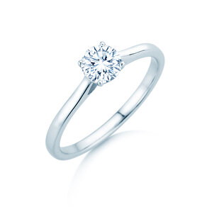 Engagement ring Surprise in 9K white gold with lab-grown diamond 0.50ct E/VS