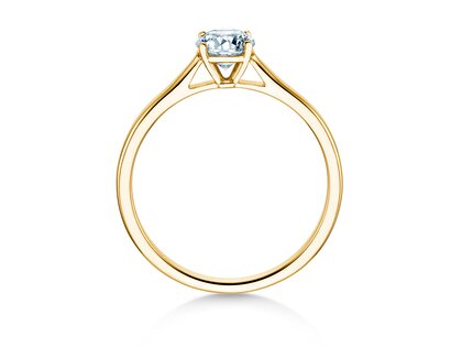 Engagement ring Surprise in 14K yellow gold with lab-grown diamond 0.50ct E/VS